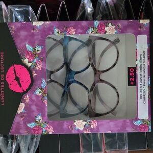 Betsey Johnson Floral Reading Glasses Trio 2.5 Strength